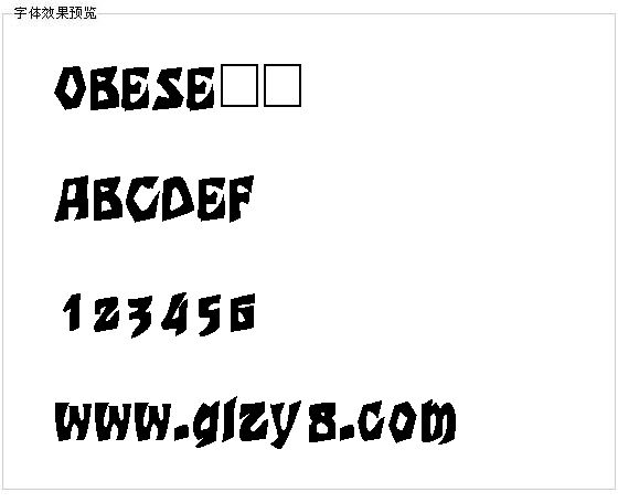 OBESE字体