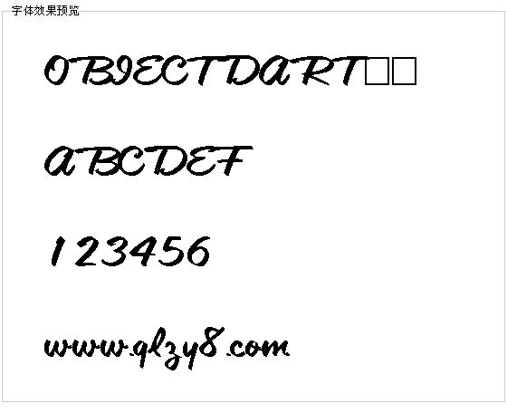 OBJECTDART字体