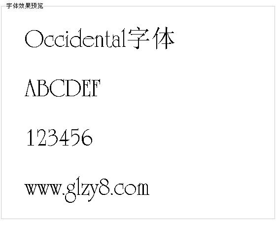 Occidental字体