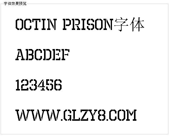 octin prison字体