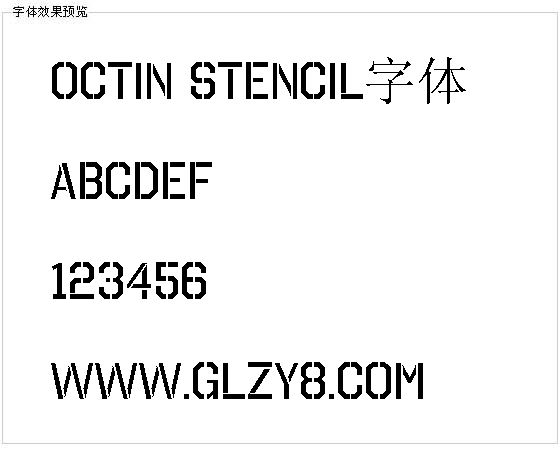 octin stencil字体