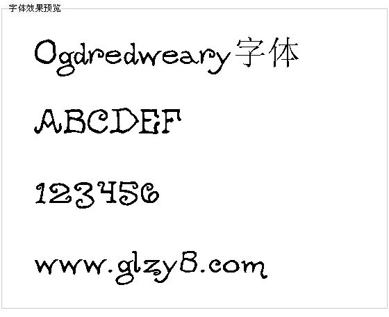 Ogdredweary字体