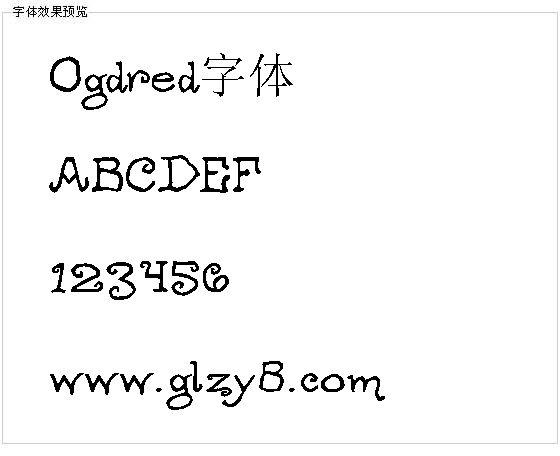 Ogdred字体