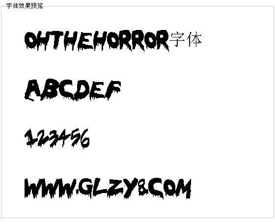 OhTheHorror字体