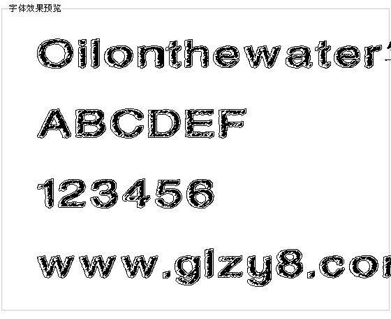 Oilonthewater字体