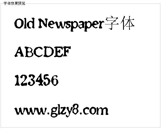 Old Newspaper字体