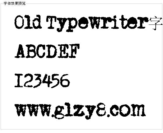 Old Typewriter字体