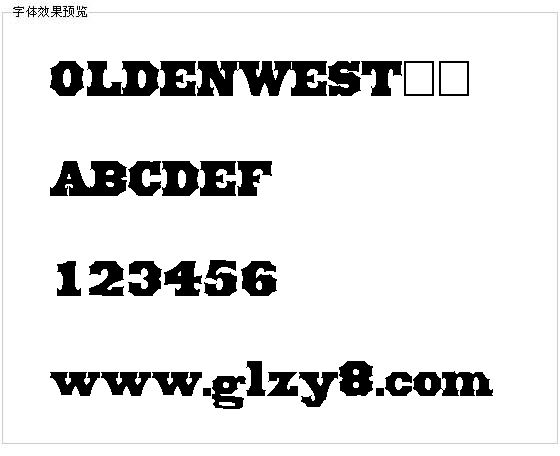 OLDENWEST字体