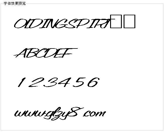 OLDINGSPIRT字体