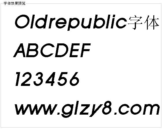 Oldrepublic字体