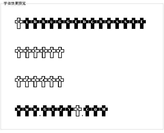 Oldruggedcross字体