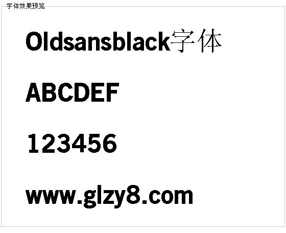 Oldsansblack字体