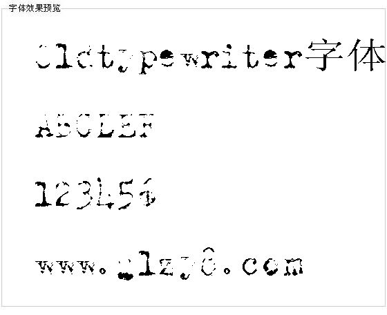 Oldtypewriter字体