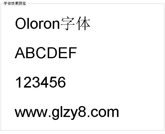 Oloron字体