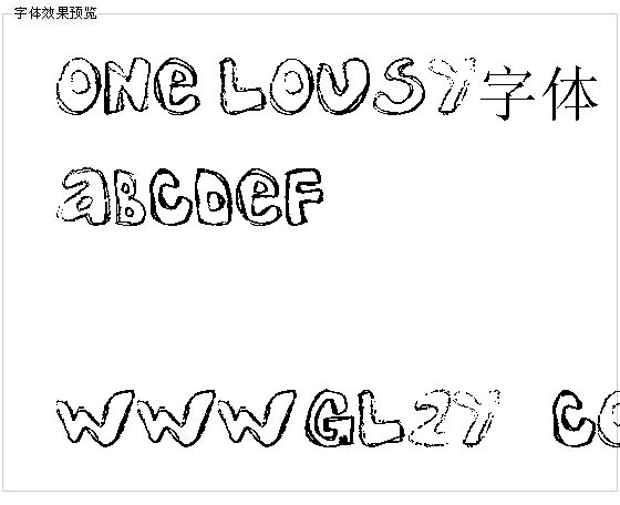 One Lousy字体