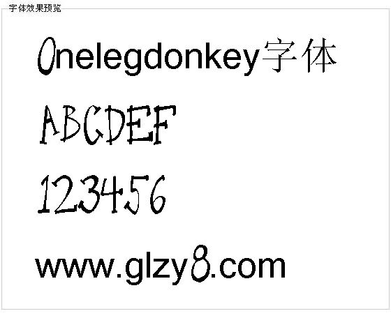 Onelegdonkey字体