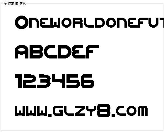 Oneworldonefuture字体