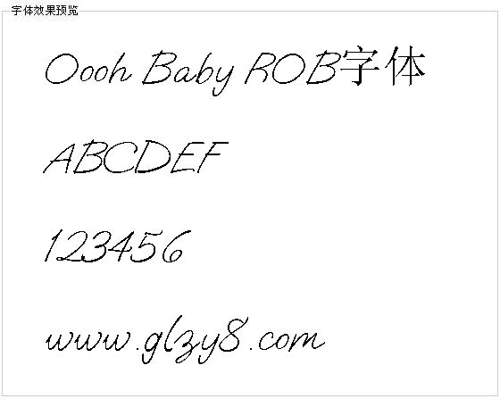 Oooh Baby ROB字体