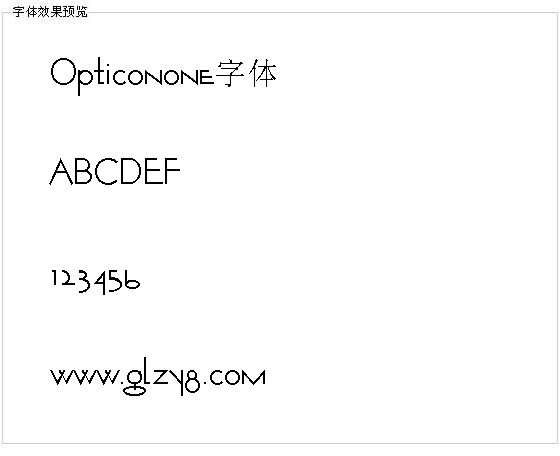 Opticonone字体