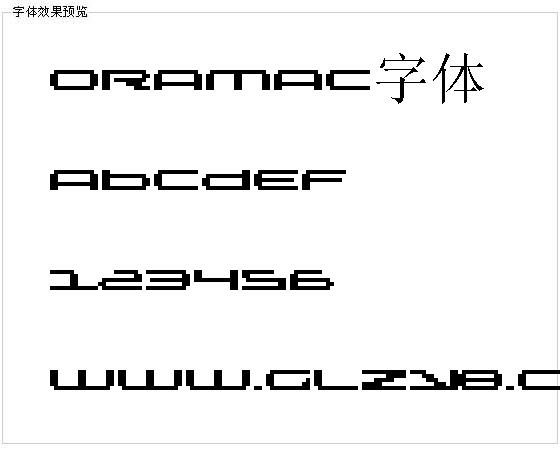 Oramac字体