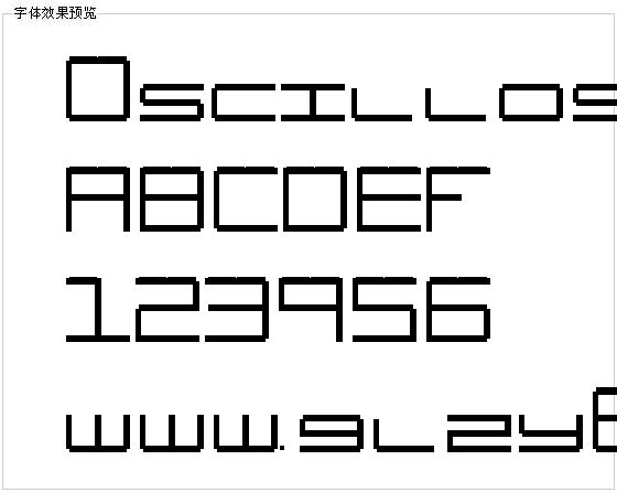 Oscilloscope字体