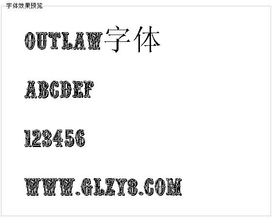 OUTLAW字体