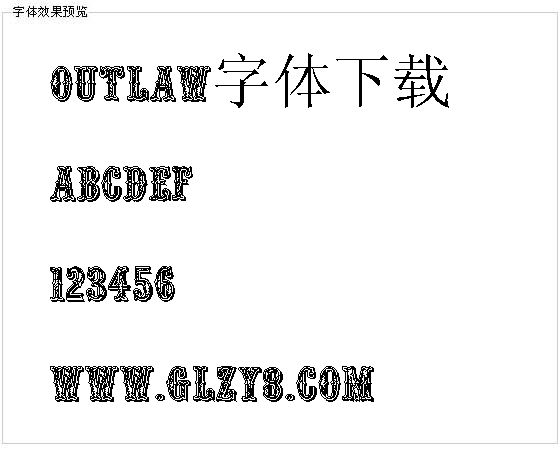 OUTLAW字体下载