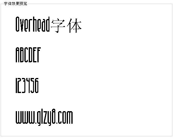 Overhead字体