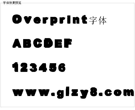 Overprint字体