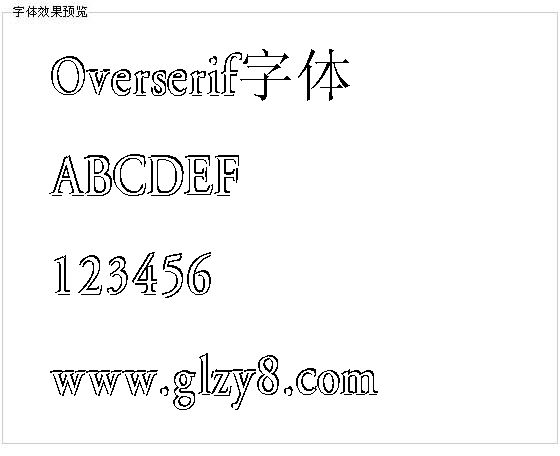 Overserif字体