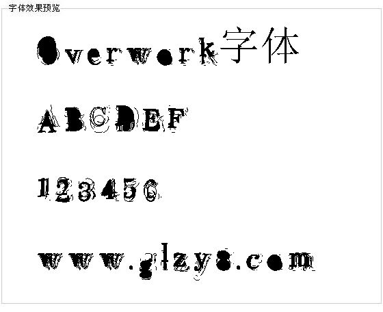 Overwork字体