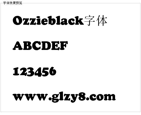 Ozzieblack字体