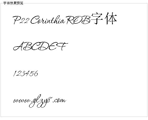 P22 Corinthia ROB字体