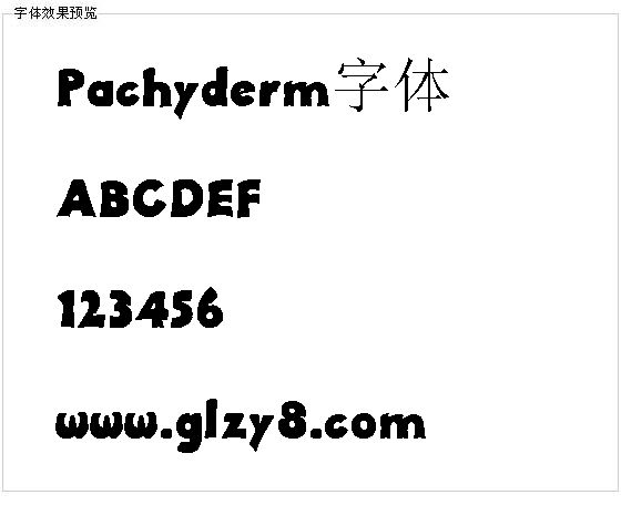 Pachyderm字体