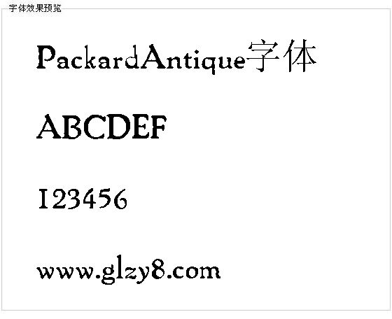 PackardAntique字体