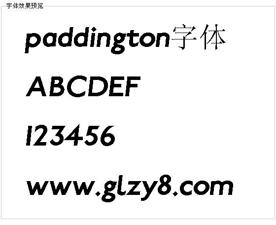 paddington字体