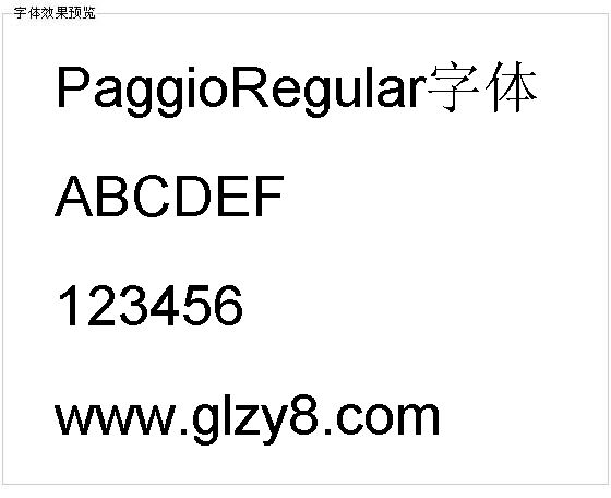 PaggioRegular字体