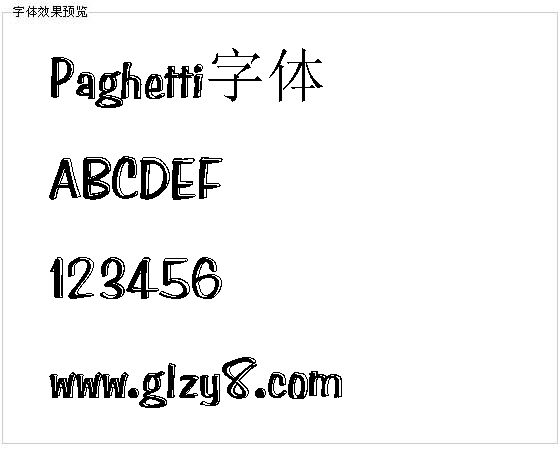 Paghetti字体