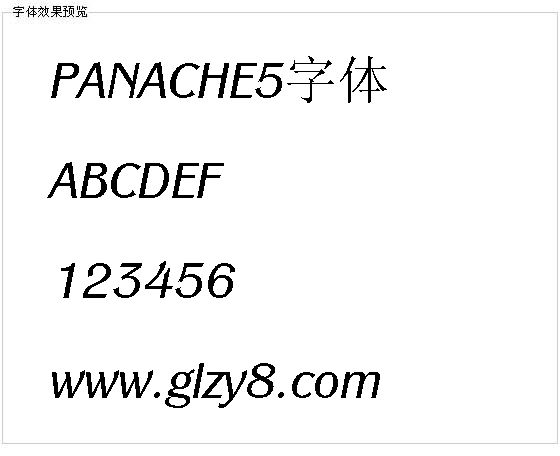 PANACHE5字体