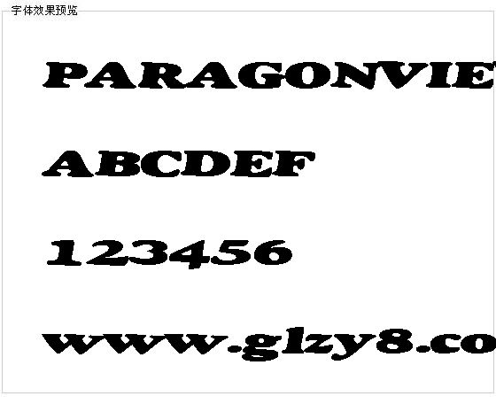 PARAGONVIEW字体