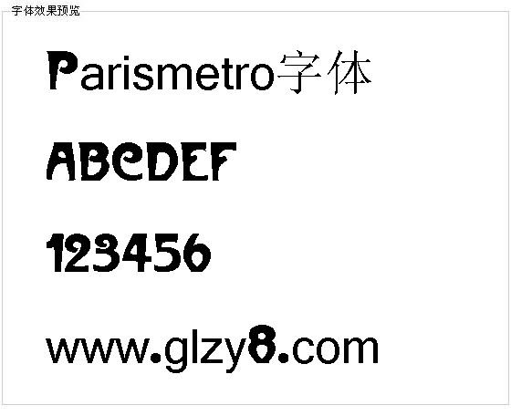 Parismetro字体