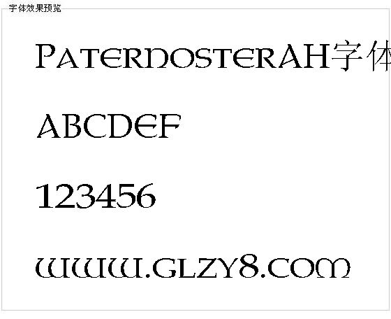 PaternosterAH字体