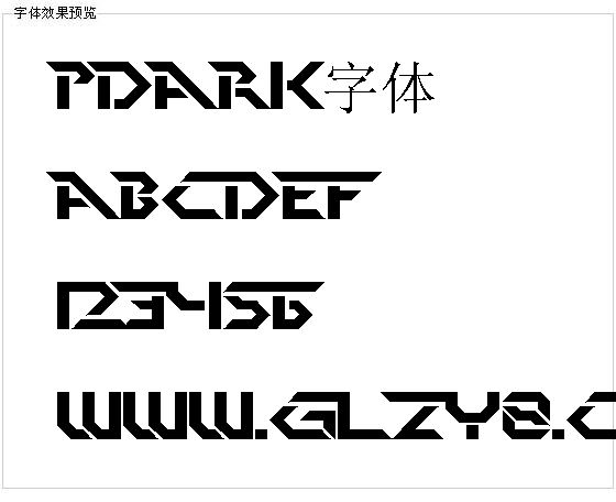 Pdark字体