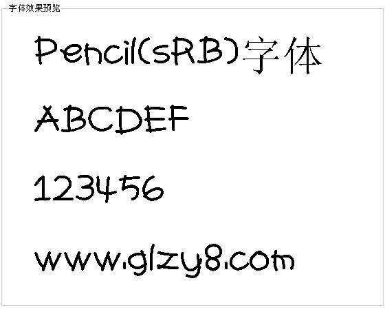 Pencil(sRB)字体