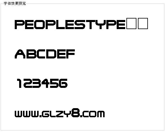 PEOPLESTYPE字体