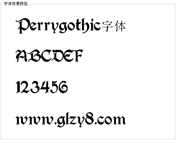 Perrygothic字体