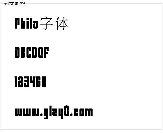 Phila字体