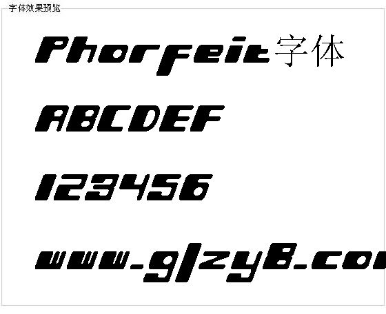 Phorfeit字体