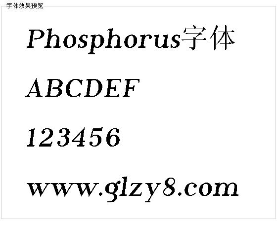 Phosphorus字体