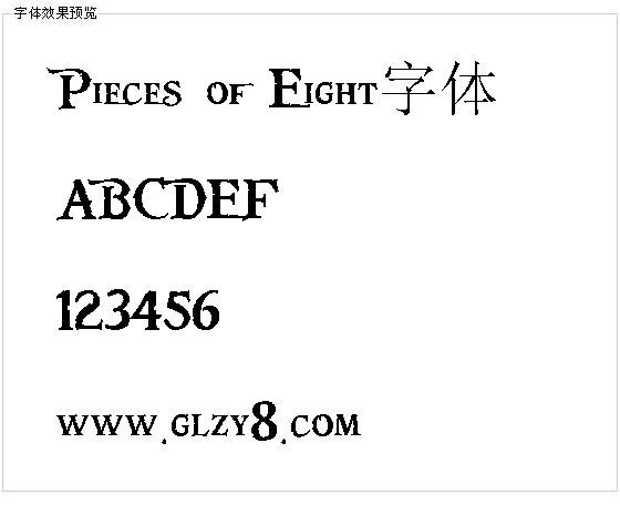 Pieces of Eight字体